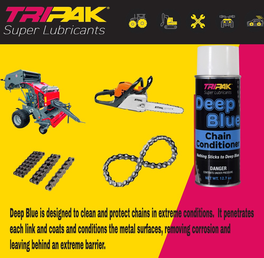 TRIPAK Deep Blue Chain Conditioner - Advanced Anti-Wear Formula (4 Pack)