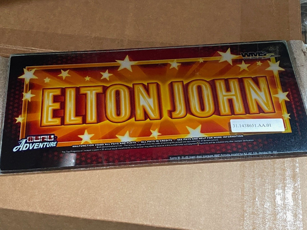 WMS BB2  ELTON JOHN  GLASS NEW