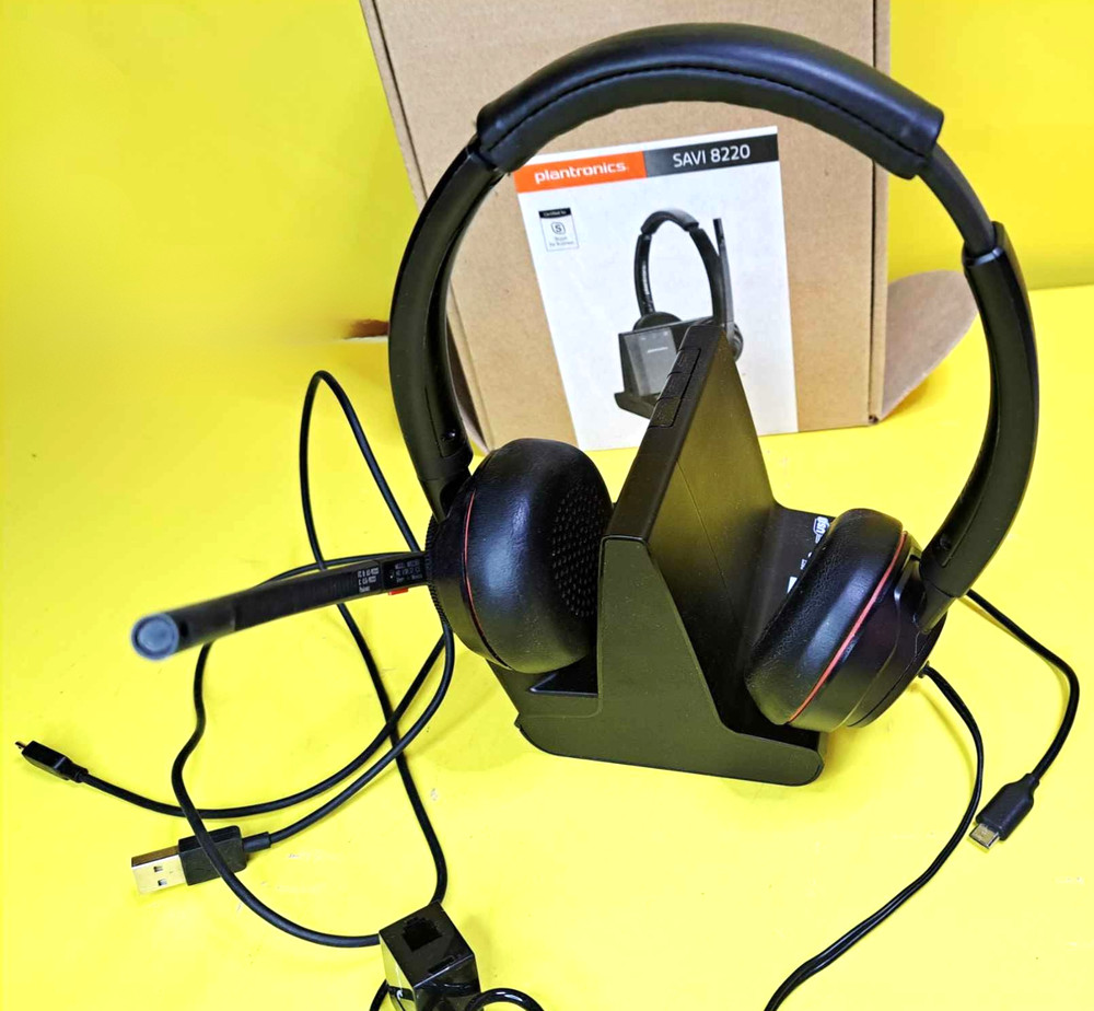 ⚡PLANTRONICS SAVI 8220 PREMIUM WIRELESS HEADSET OFFICE CALL CENTER MULTI-DEVICE⚡