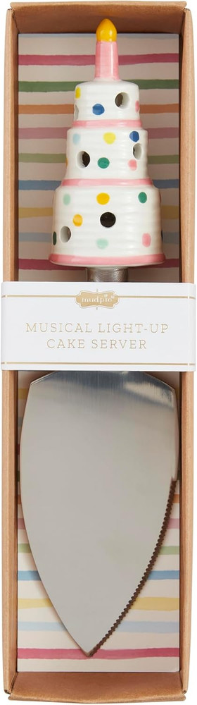 10" Musical Led Cake Server, Multi