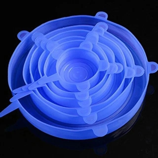 reusable silicon stretch lids 6pcs set