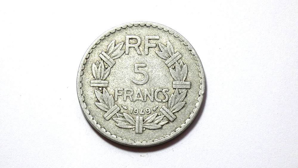 France 1949 5 Francs coin