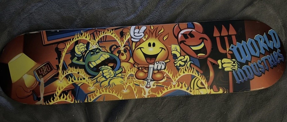 world industries skateboard deck NOS