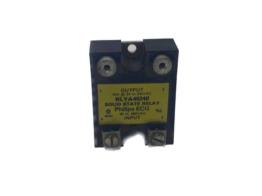 USED Philips ECG 40A 240VAC 90-280VAC Input Solid State Relay RLYA40240
