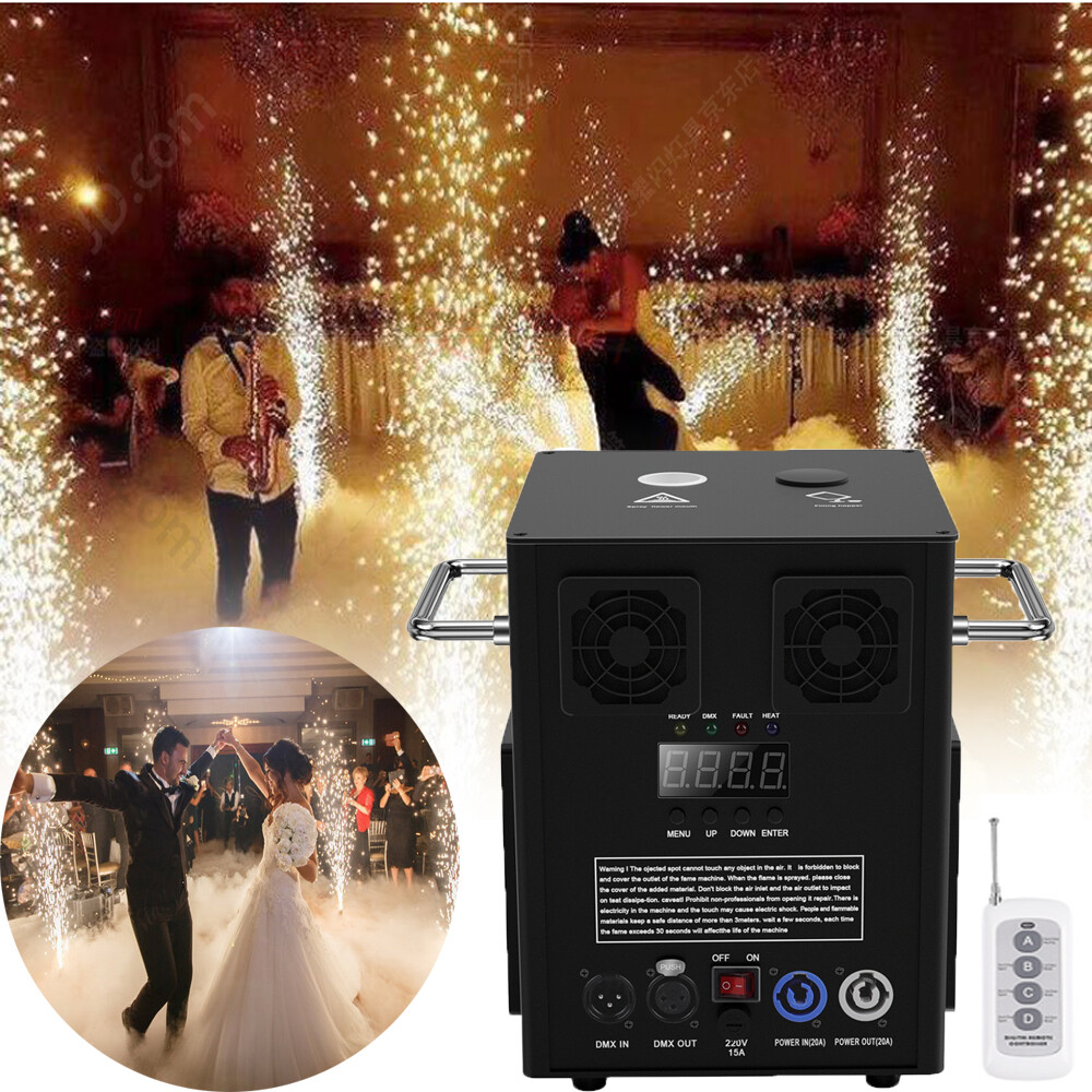 4x 700W Cold Spark Machine Firework Stage Effect Machine DJ Wedding &Flight Case