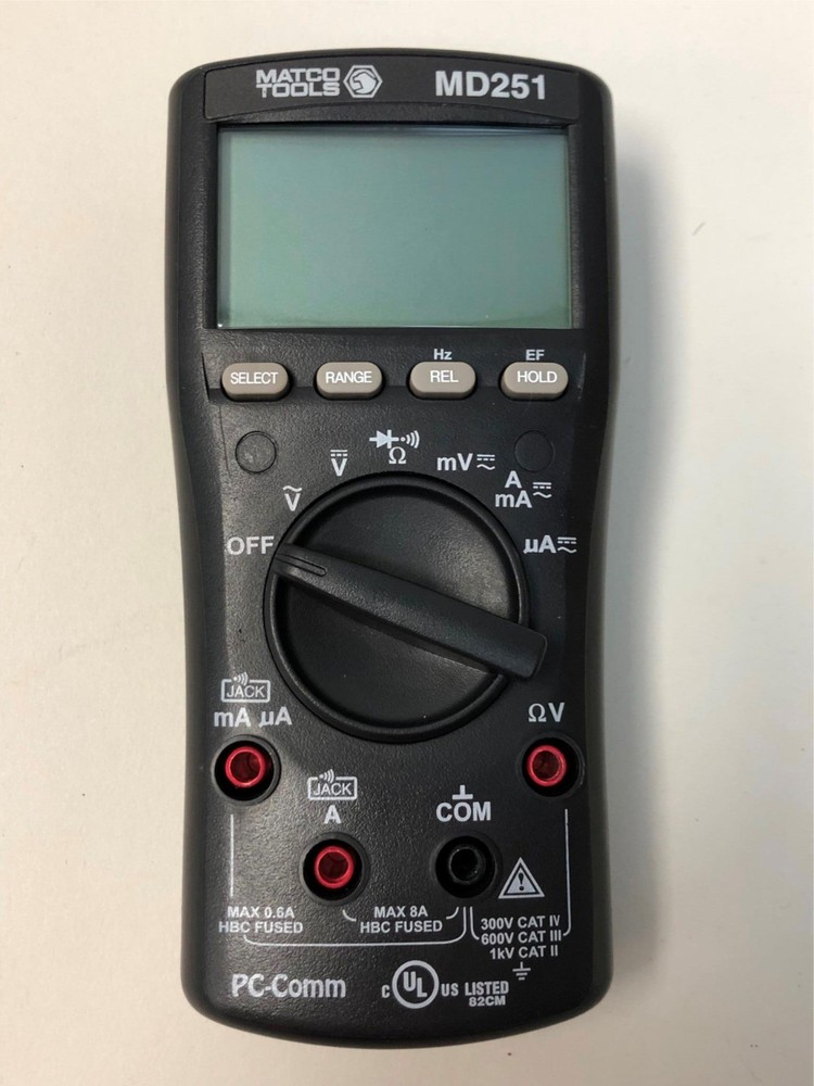 MATCO BASIC DIGITAL MULTIMETER Part No. MD251