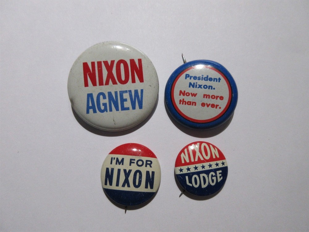 vintage lot Richard Nixon pinback pin fold tab