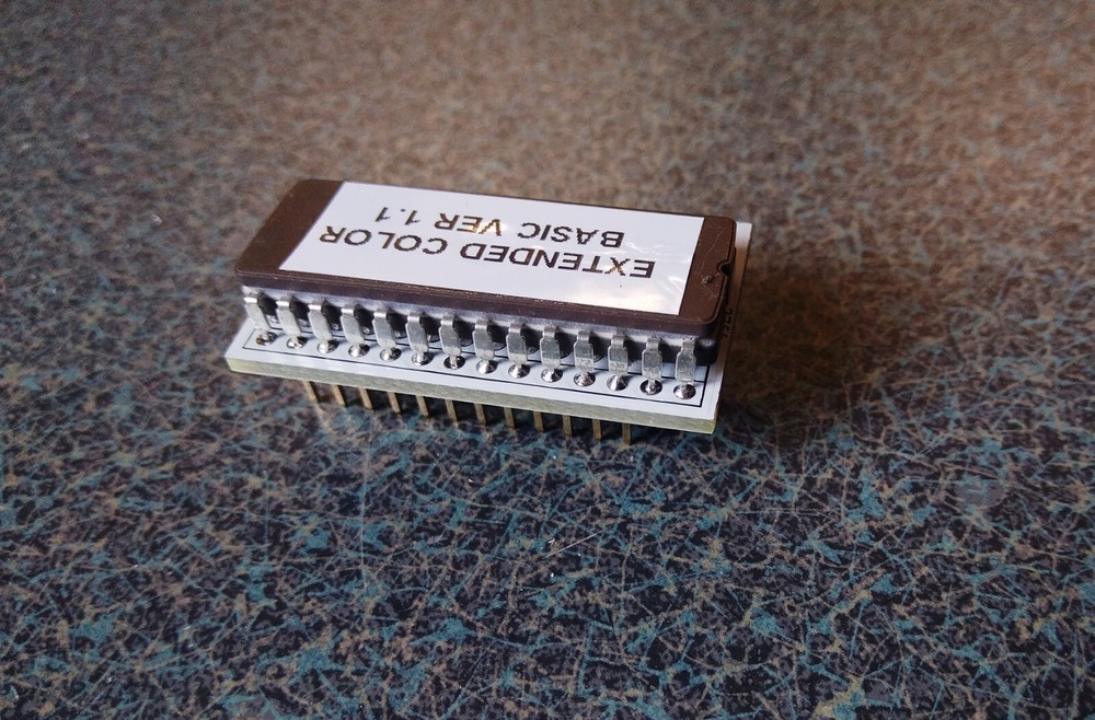 Tandy Color Computer TRS-80 Extended Color BASIC ROM upgrade Coco 1 2 Colour