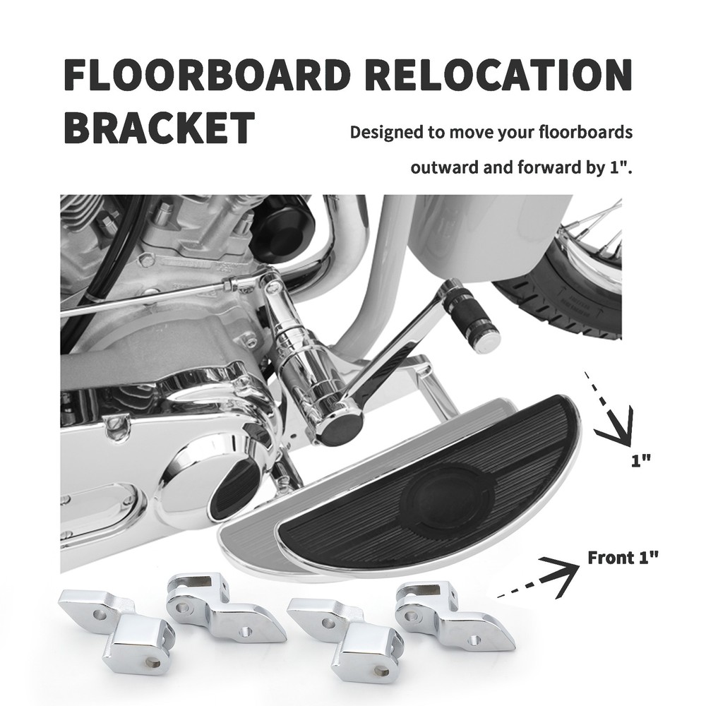 Harley Softail 1'' Out & Forward Driver Floorboard Brackets Relocation 2000-2017