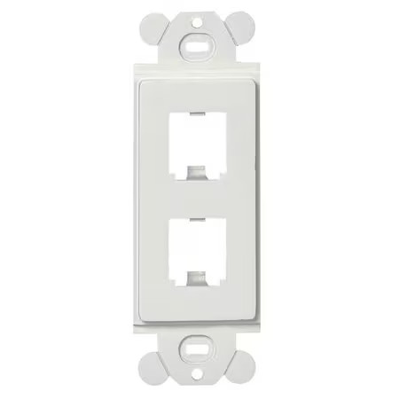 Panduit Cfg2wh Gfci Module Frame, Mini Com, 2 Port, White