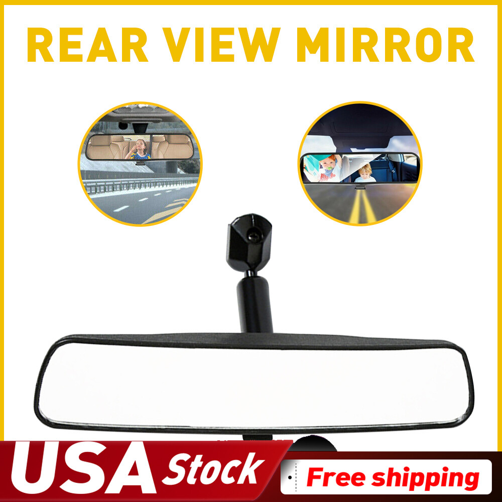 8 For Universal Black For Universal View Rear Mirror Interior Replacement EW