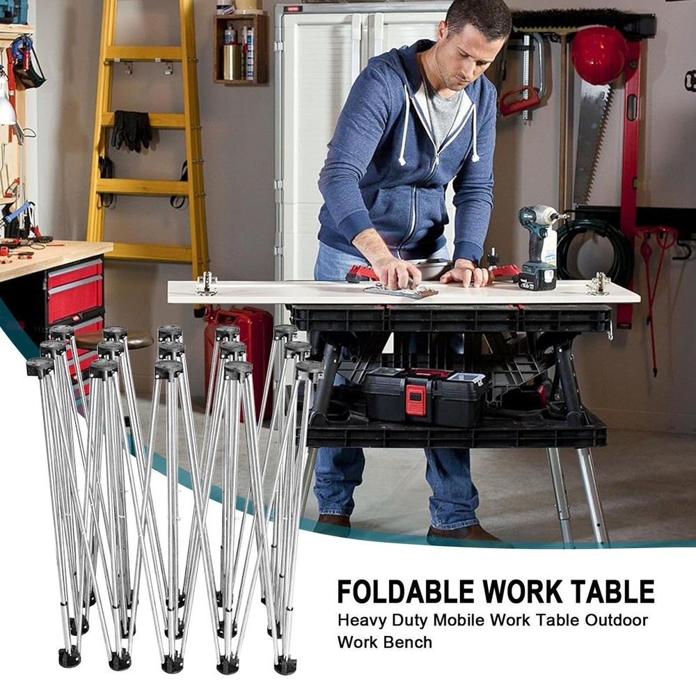 Centipede Portable Work Stand Folding Work Support Sawhorse Spider Leg Workbench