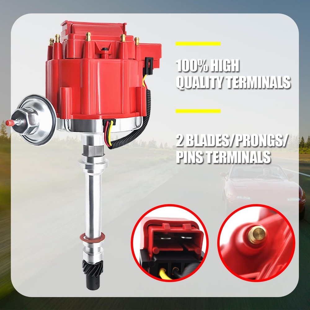 MAS Ignition Distributor w/Cap & Rotor GM08 Compatible with Chevy Normal Size