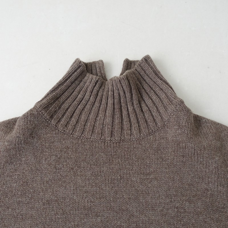 MICA&DEAL Wool High-Neck Knit Pullover (Size F)