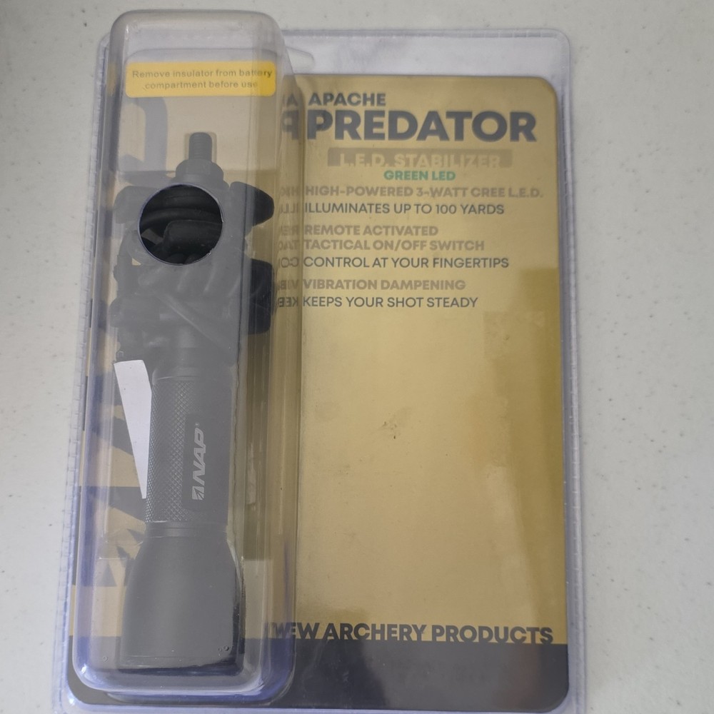 New Archery Products Apache Predator LED Stabilizer Black NAP-60-795