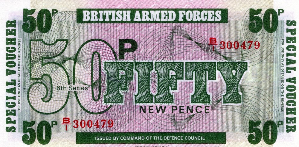 British Armed Forces, Special Forces 50 Pence 6rd Issue 1972