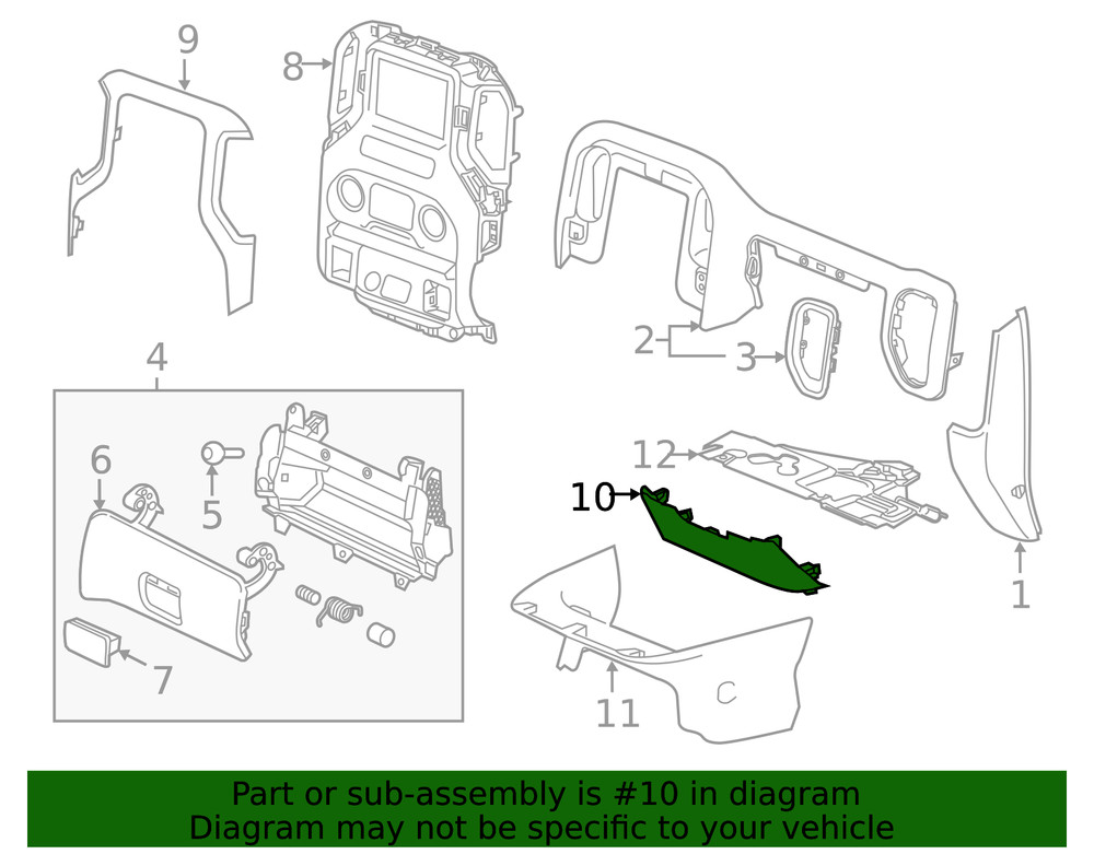 Genuine GM Lower Panel 85110487