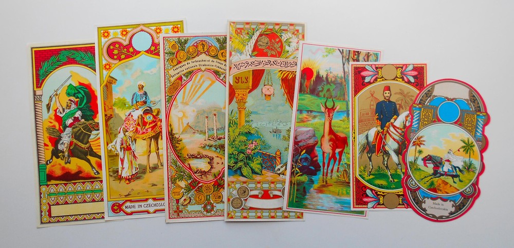 7 Original Vintage Fez Labels