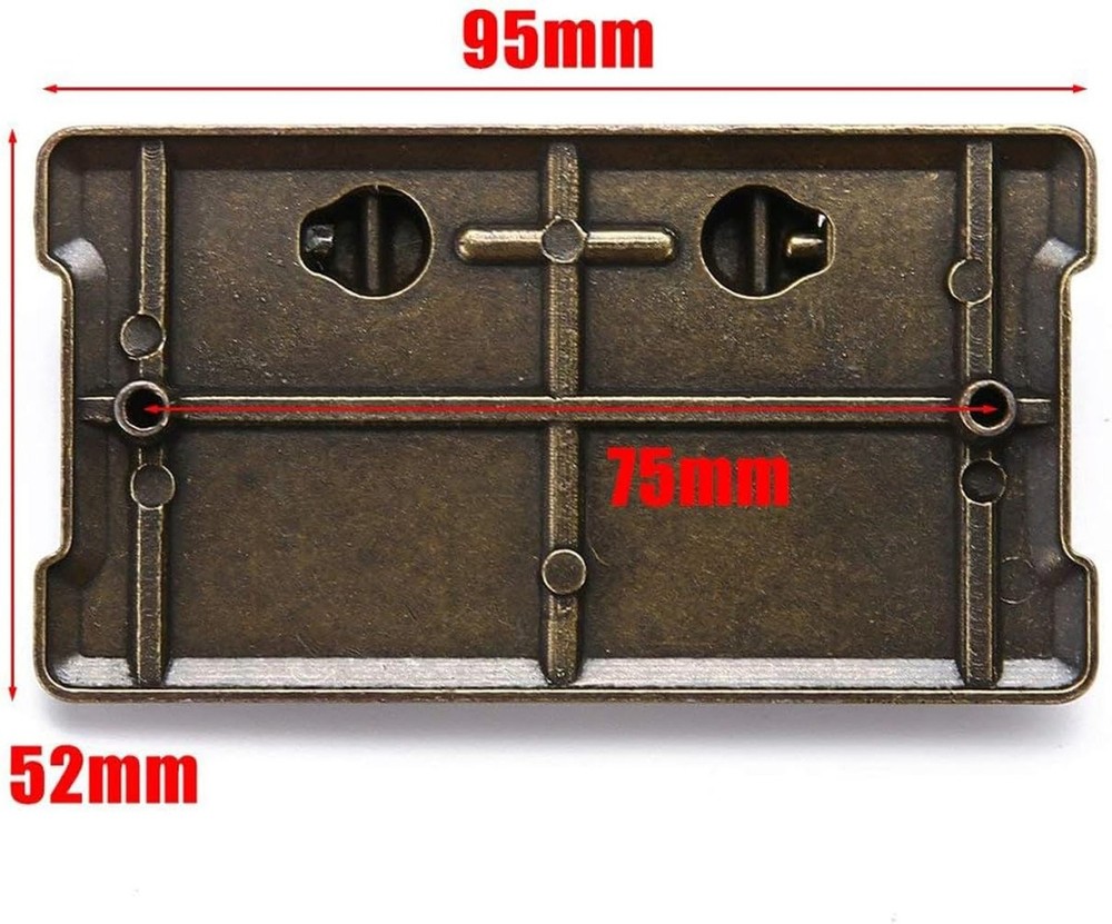 DUDUA 2pcs Vintage Antique Bronze Drawer Ring Pull Handles Knobs Hardware for...