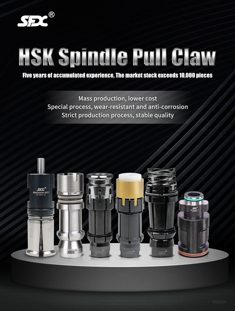 SFX HSK100 Pull Claw MP Clamping Spindle Tool Holder Gripper Manual Pull Claw