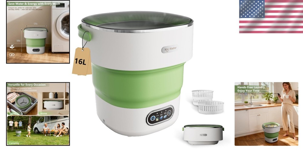 Versatile 16L Mini Laundry Machine with Multi-Cycle Options for Every Need