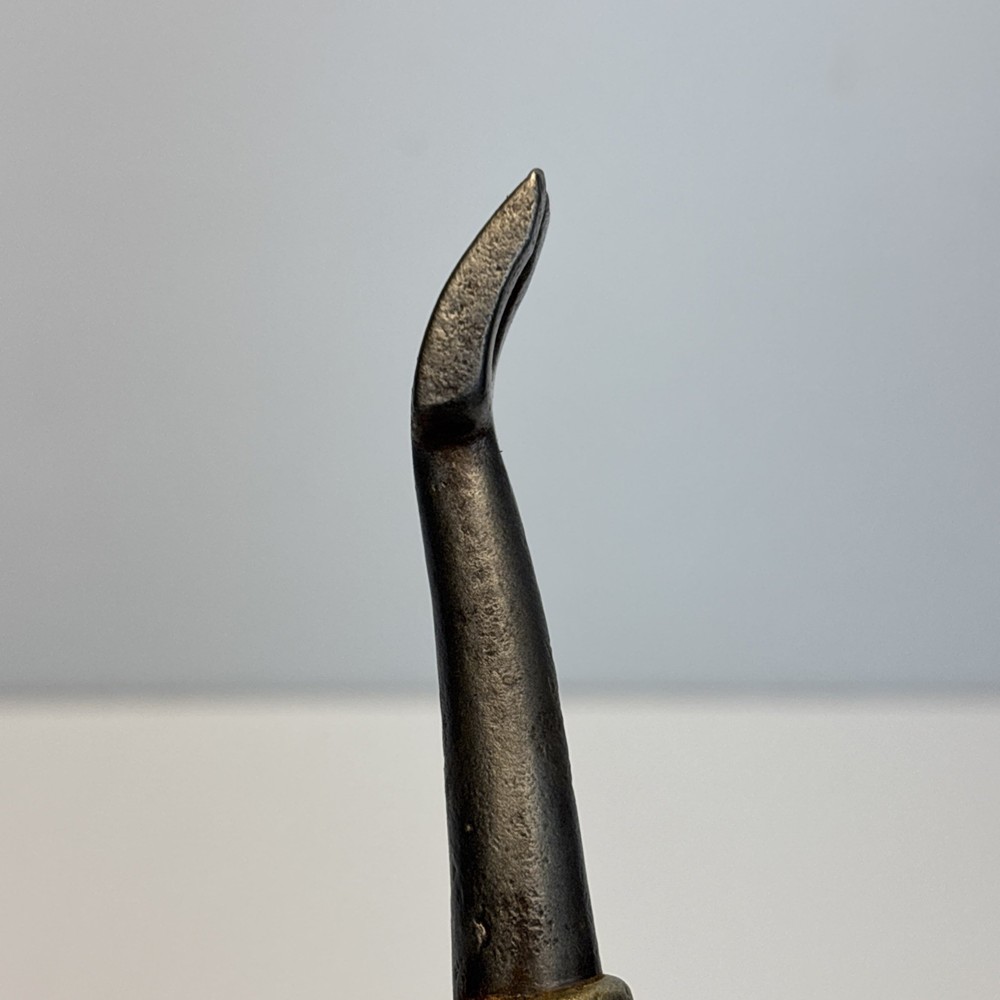 Antique Small Pry Bar Wood Handle 6” Nail Puller Tool