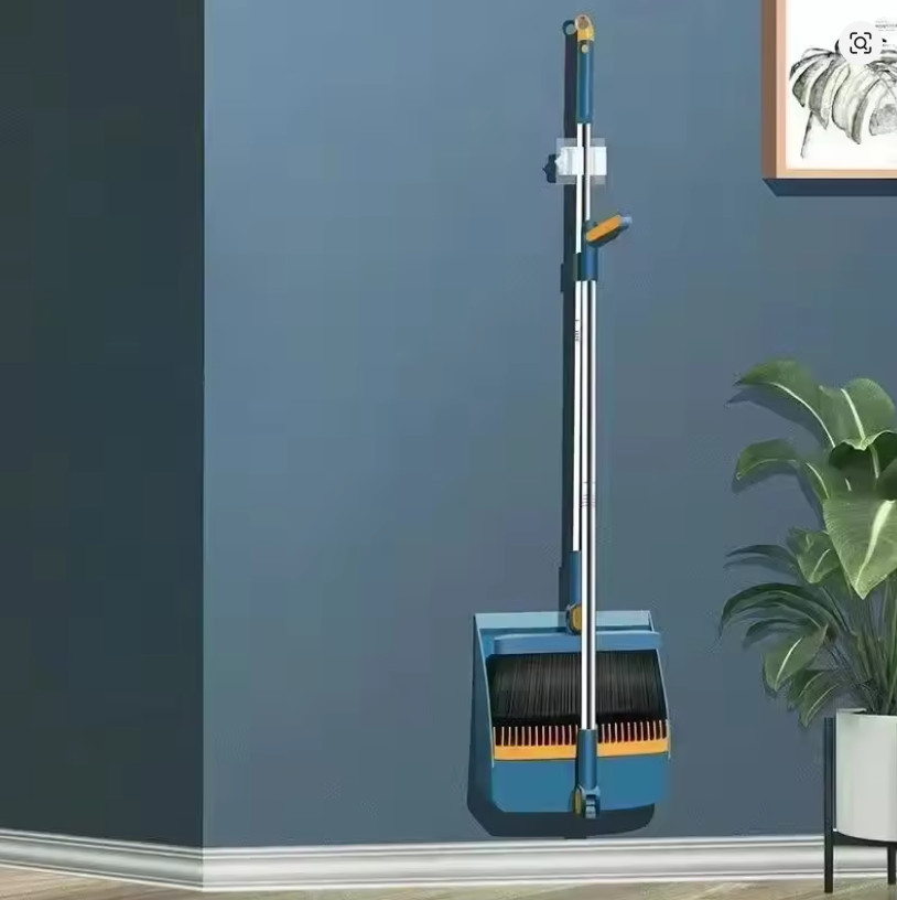 Broom and Dustpan Set Foldable Long Handle Easy Sweep Cleaning Kit