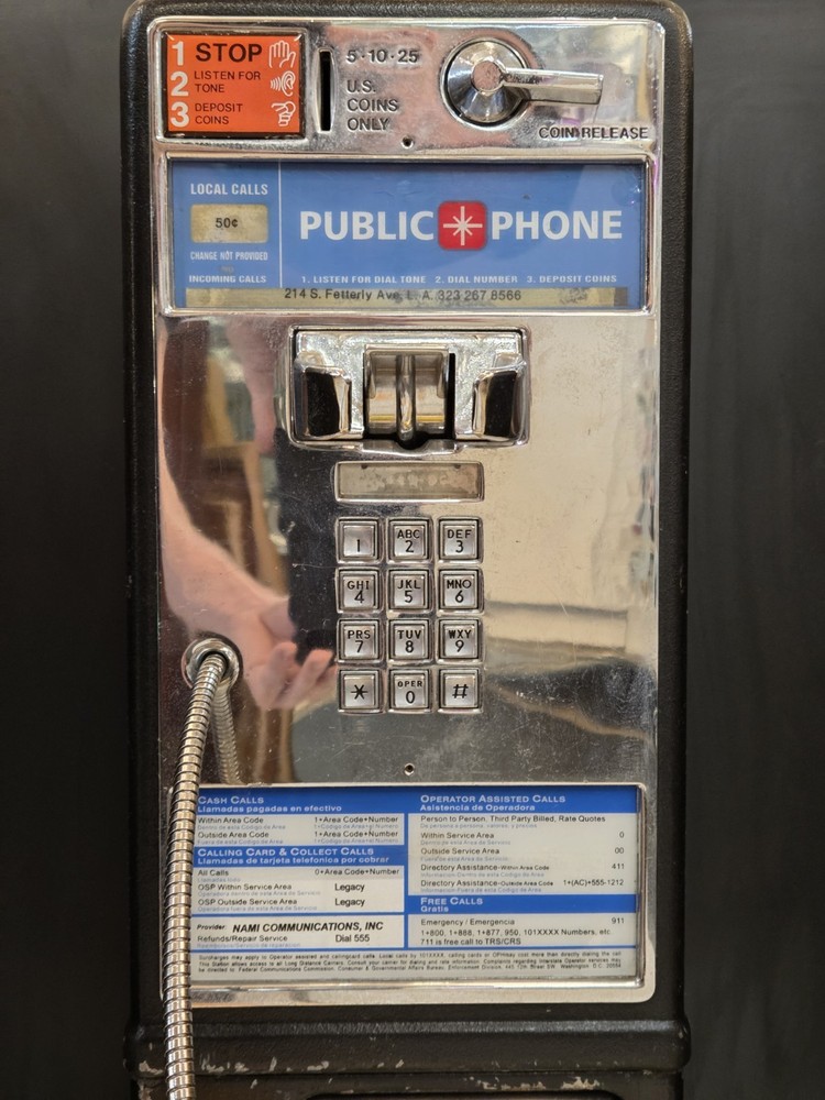 Vintage 1998 payphone And Booth