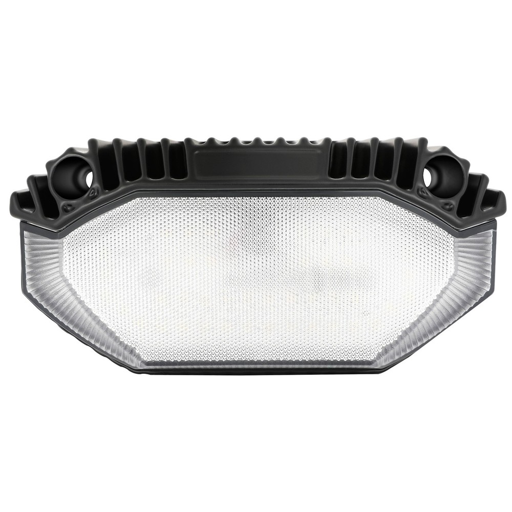 Black LED RV Exterior Porch Utility Light 12V Camper Lamp 6000K For Trailer Boat