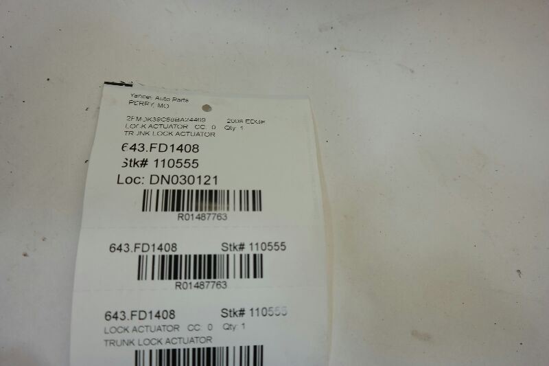 2008 08 Ford Edge Trunk Lock Actuator