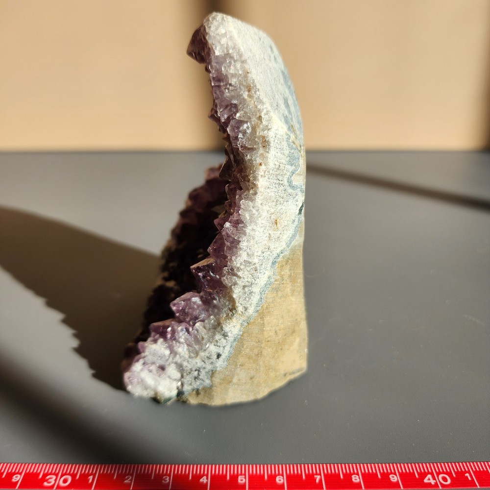 421g Natural Amethyst Cluster Geode Cut Base