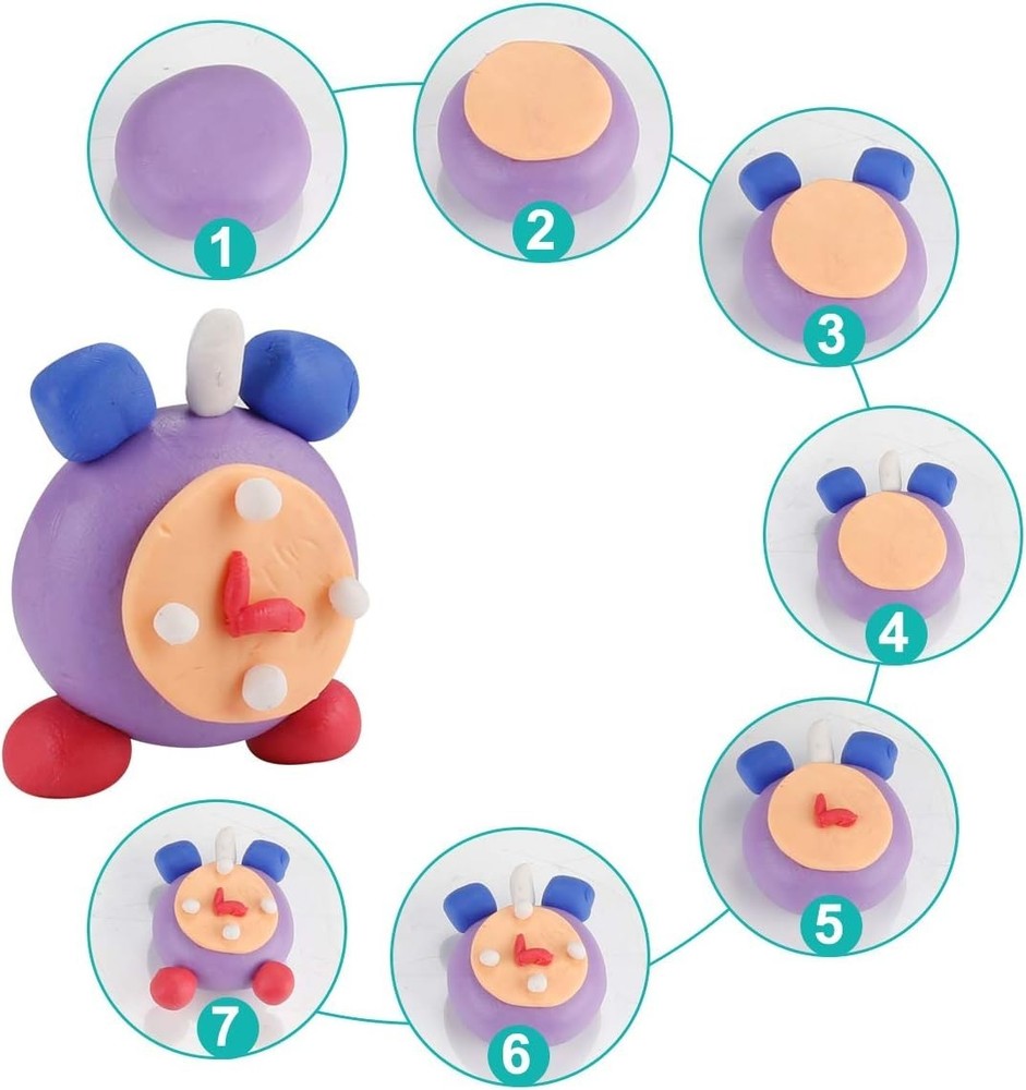 Luxurious Polymer Clay Starter Kit - 24 Colors, Tools & Instruction Guide