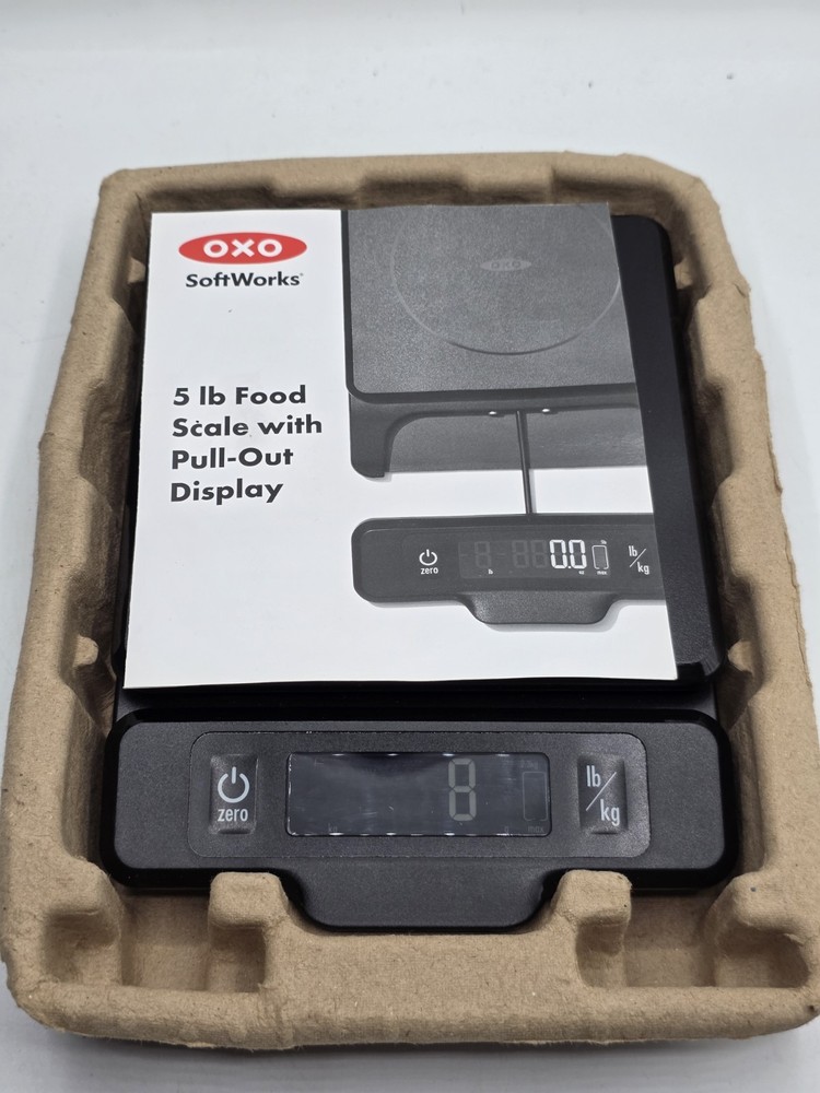 OXO SoftWorks 5lb Digital Food Scale with Pull-Out Display - Black