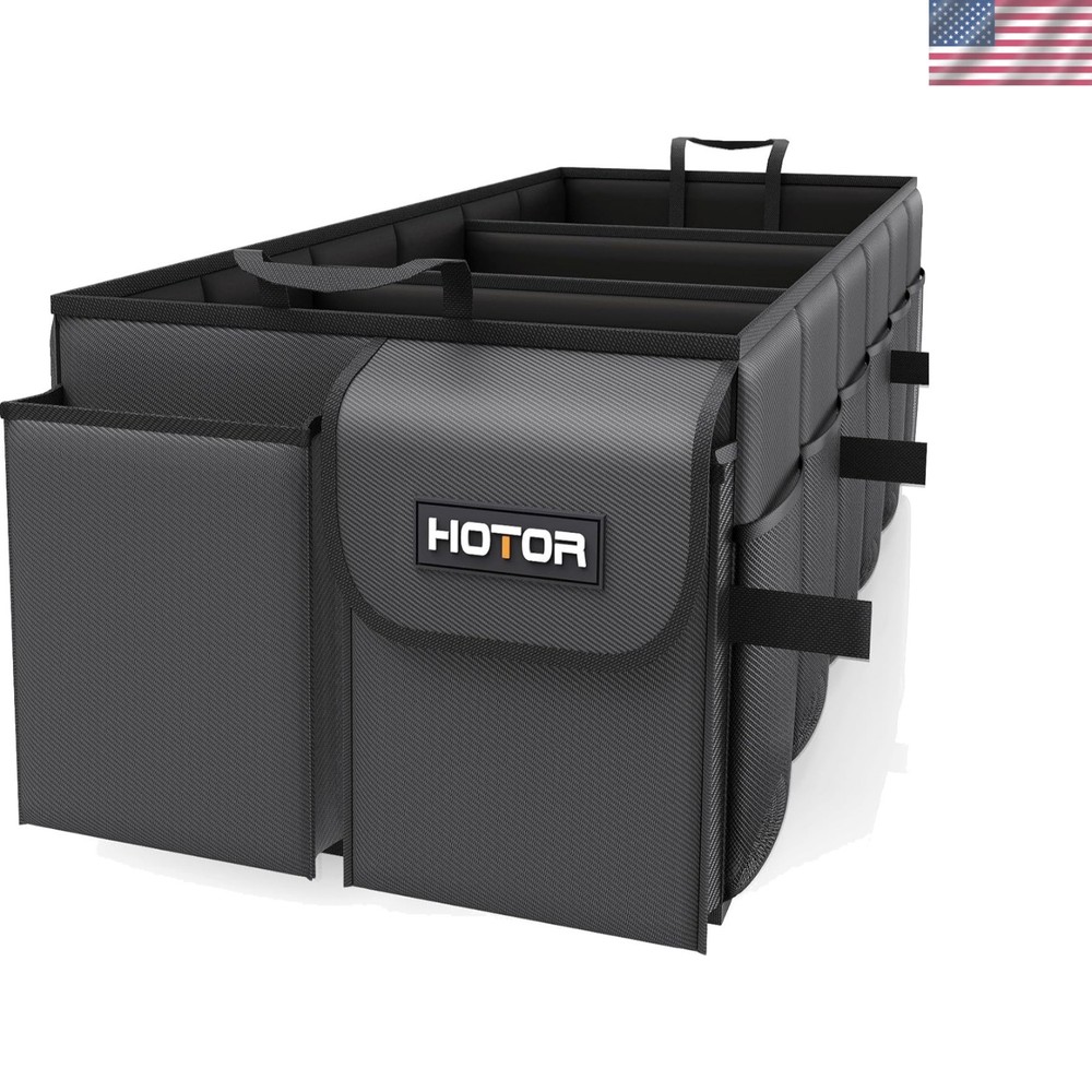 Elegant Foldable Trunk Organizer - 3 Compartment SUV & Sedan Storage Solution