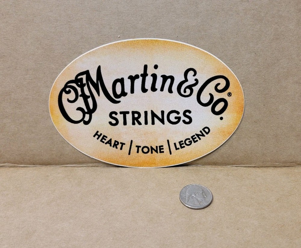 Martin Strings Guitar Oval Size  High Quality Sticker Decal