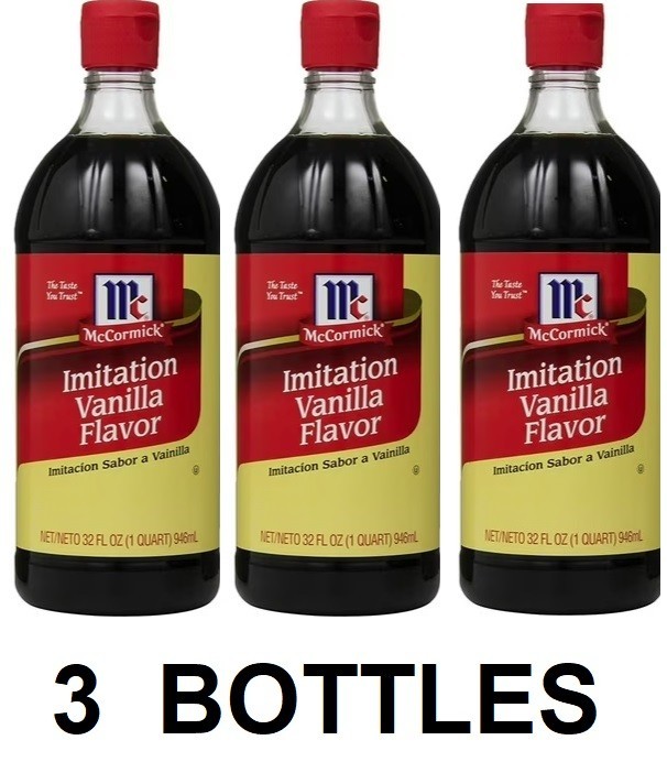 McCormick Imitation Vanilla Flavor 32 oz Bottle - 3 PACK