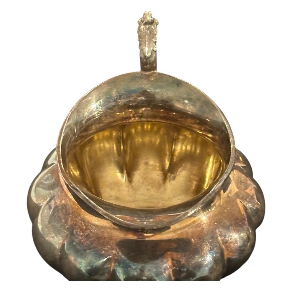 Oneida Community Melon Creamer Silverplate Sheffield Repro Footed
