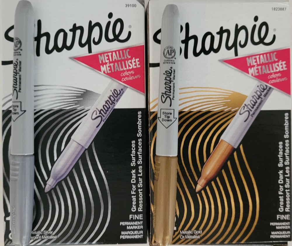 Sharpie Bold Fine Permanent Markers Metallic Select: Gold &/or Silver
