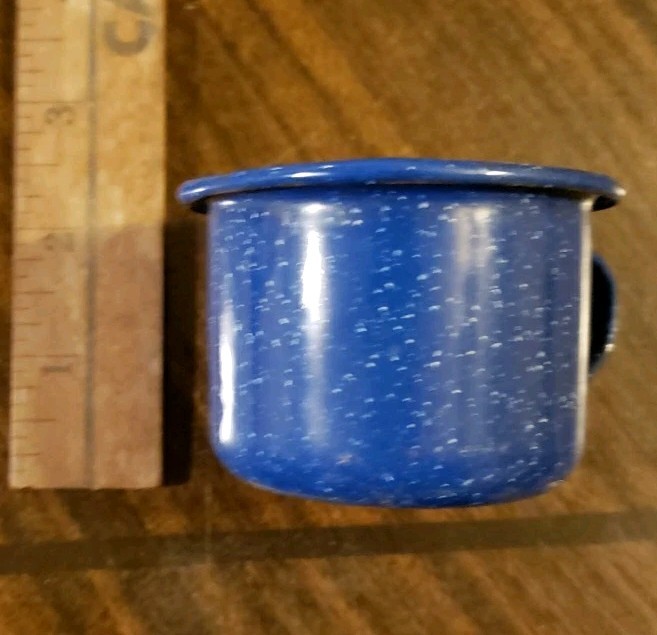 Blue Speckled Enamelware Cream & Sugar