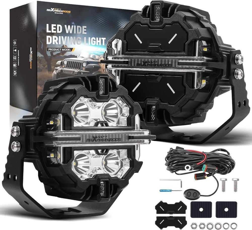 maXpeedingrods 2 Pack 5 Inch LED Off Road Lights 178W