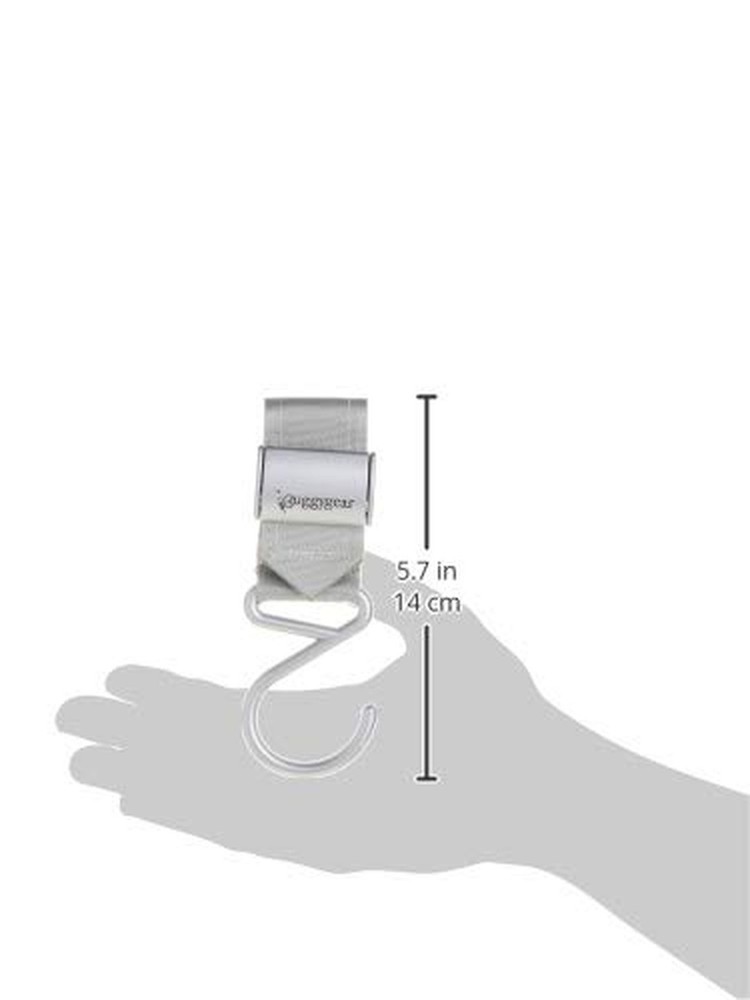 BUGGYGEAR Boutique Stroller Hooks, Platinum, 2 Count
