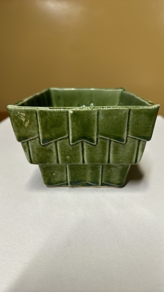 Cookson pottery USA green glazed rectangular planter CP-2807