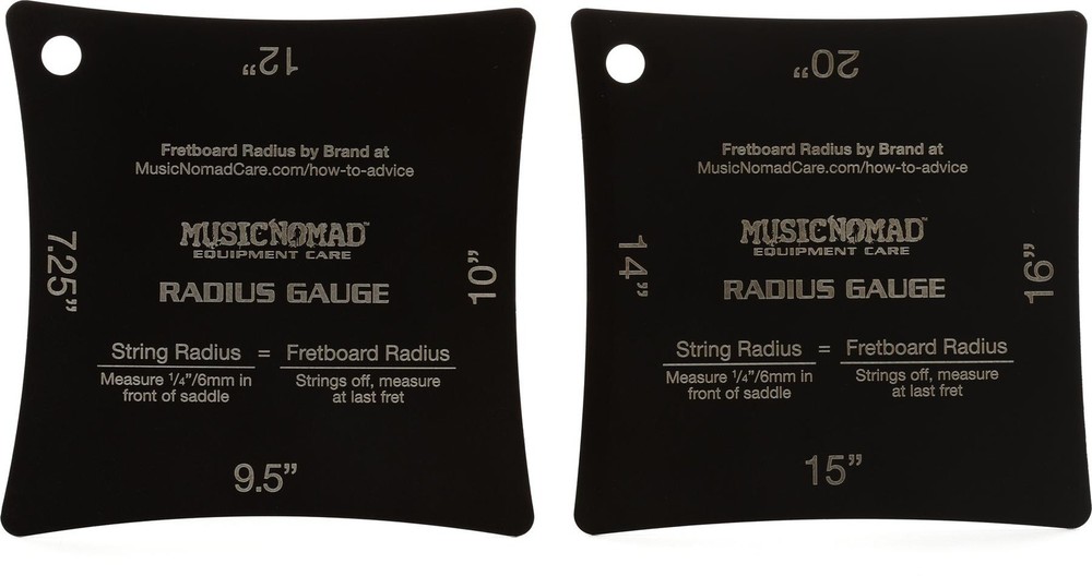 MusicNomad MN603 Precision Radius Gauge Set (2-pack) (3-pack) Bundle