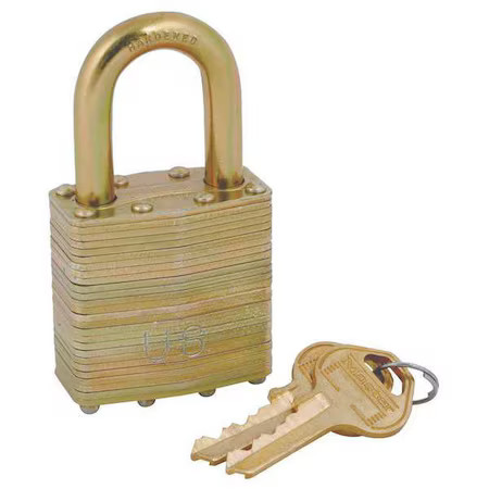 Master Lock 6001Nlfus Padlock, Keyed Different, Standard Shackle, Rectangular