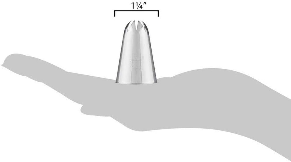 #856 Deep Closed Star Pastry Tip - Stainless Steel