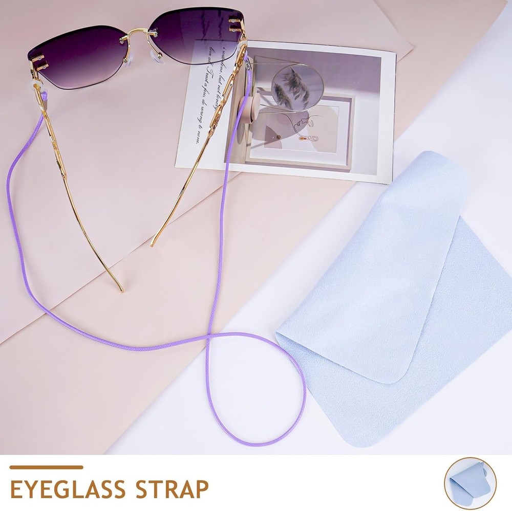6-Pc Multicolor Eyeglass Straps - Secure & Stylish Eyewear Holders