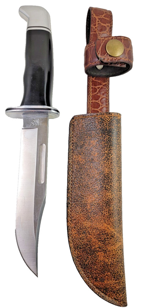 Buck 119 Leather Knife Sheath Right Pull Authentic Camp Fire BROWN Fine LEATHER