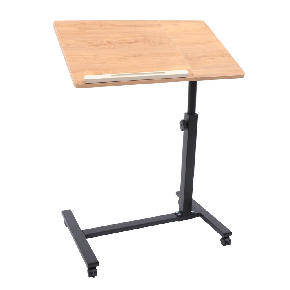 Rolling Laptop Stand Computer Desk Portable PC Bed Table Height Adjustable