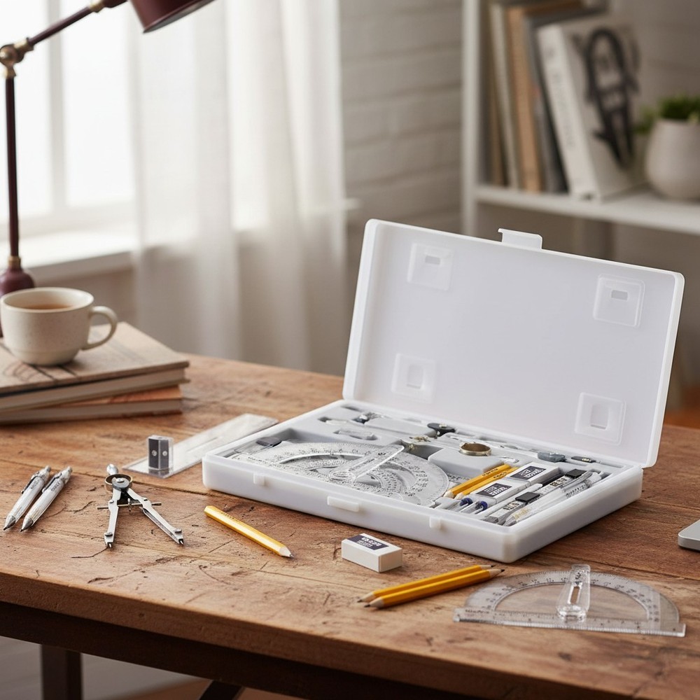 22 PCS Compass Geometry Tools with Case, Drafting Tools Geometry Set