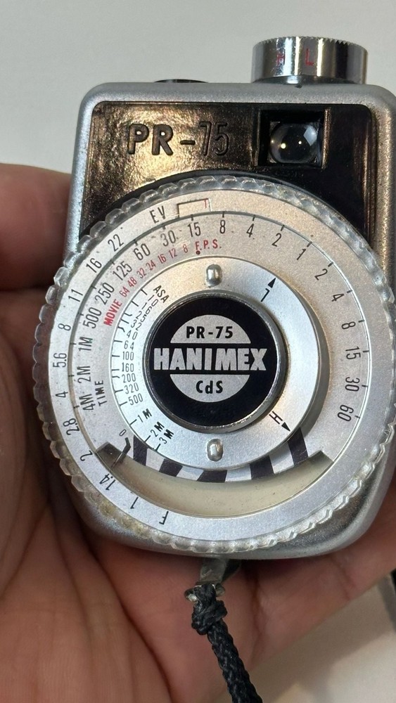 Hanimex Model PR-75 CdS Exposure Light Meter with Leather Case